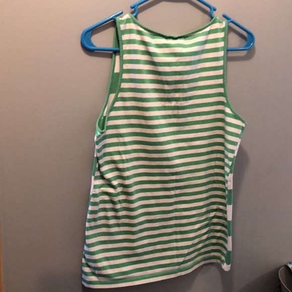 Andrea jovine medium tank top green and white stripped with pocket - Picture 2 of 4